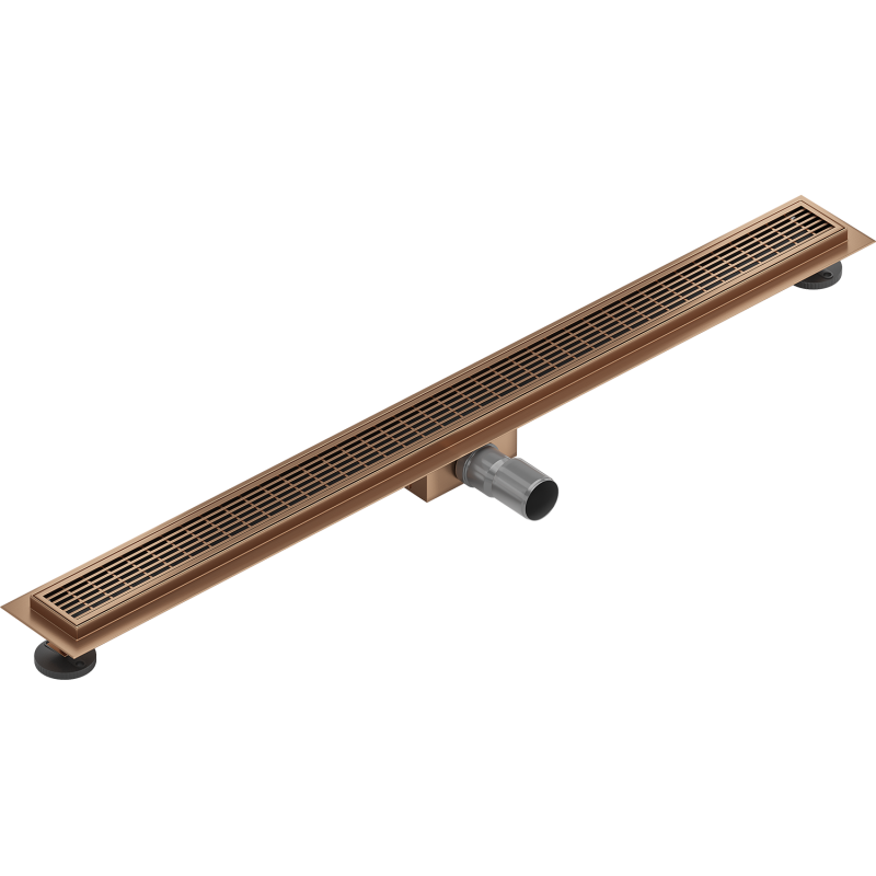 Mexen Flat M33 Lineare Ablauf 90 cm, Gebürstetes Kupfer - 1C33090-15