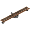 Mexen Flat 360° M33 drehbarer Linienablauf 50 cm, gebürstetes Kupfer - 1C33050-40