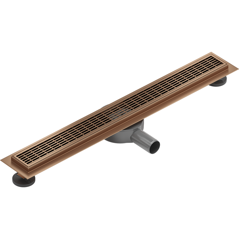 Mexen Flat 360° M33 drehbarer Linienablauf 50 cm, gebürstetes Kupfer - 1C33050-40