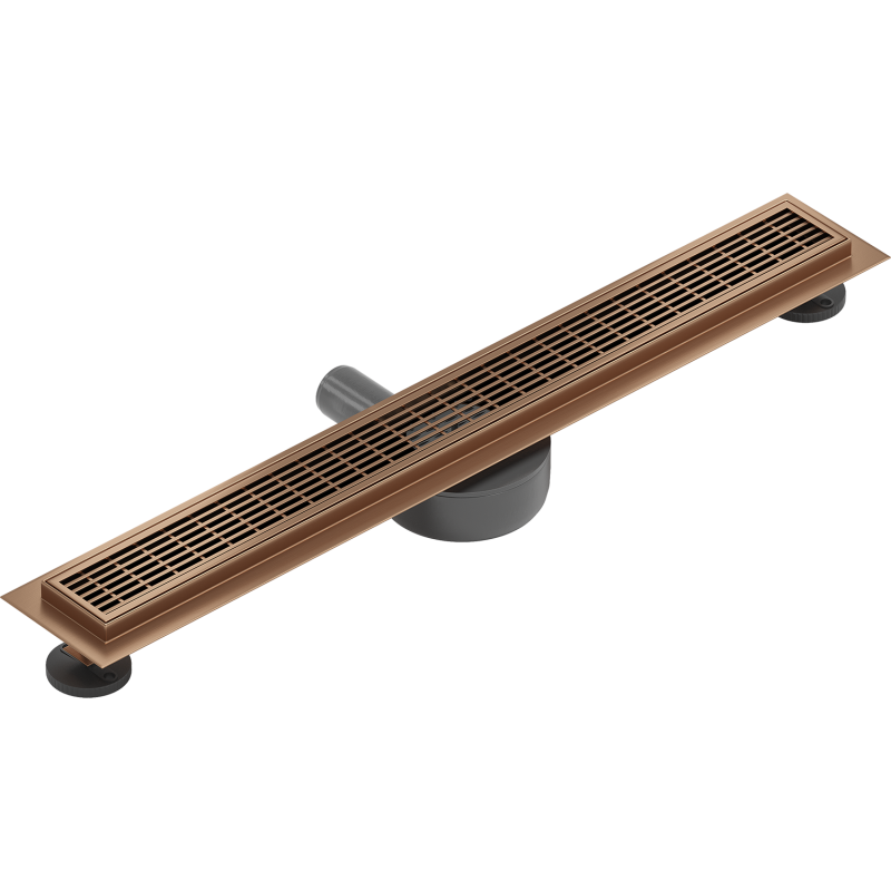 Mexen Flat 360° M33 Drehbarer Linienablauf 60 cm, gebürstetes Kupfer - 1C33060-40