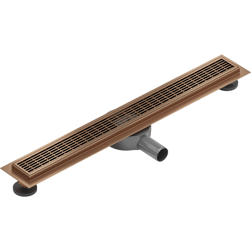 Mexen Flat 360° M33 Drehbarer Linienabfluss 70 cm, gebürstetes Kupfer - 1C33070-40