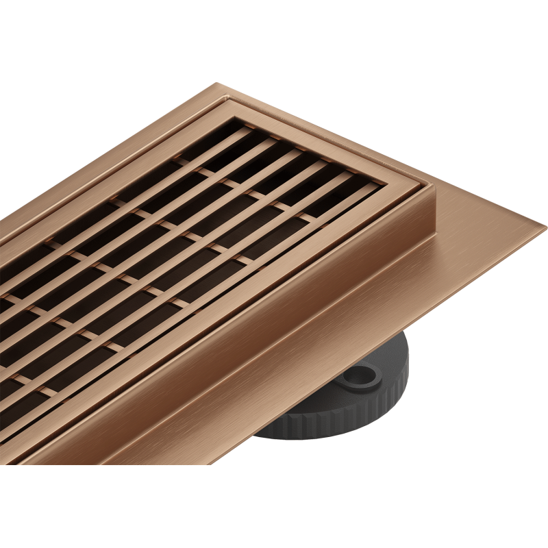 Mexen Flat 360° M33 Drehbarer Linienablauf 80 cm, gebürstetes Kupfer - 1C33080-40