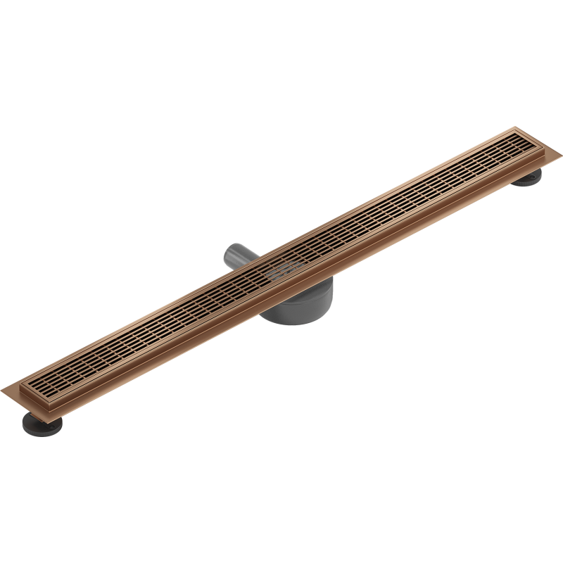 Mexen Flat 360° M33 Drehbarer Linienablauf 80 cm, gebürstetes Kupfer - 1C33080-40