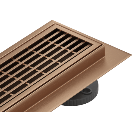 Mexen Flat 360° M33 drehbarer Linienabfluss 90 cm, gebürstetes Kupfer - 1C33090-40