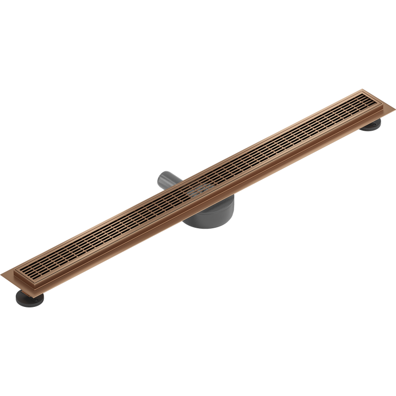 Mexen Flat 360° M33 drehbarer Linienabfluss 90 cm, gebürstetes Kupfer - 1C33090-40