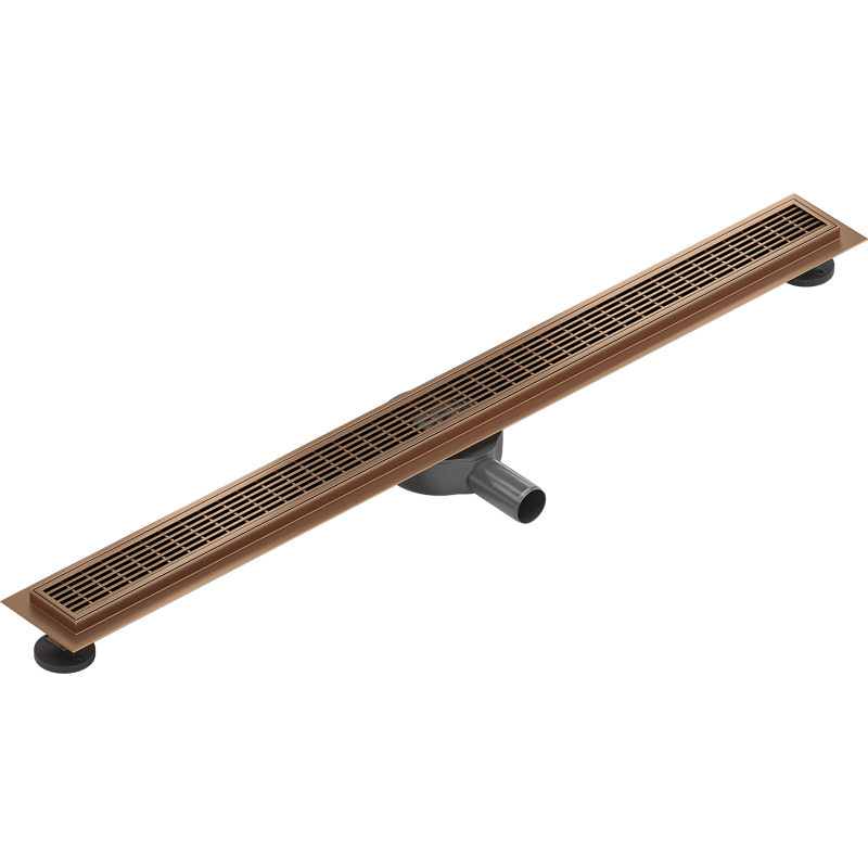 Mexen Flat 360° M33 drehbarer Linienabfluss 90 cm, gebürstetes Kupfer - 1C33090-40