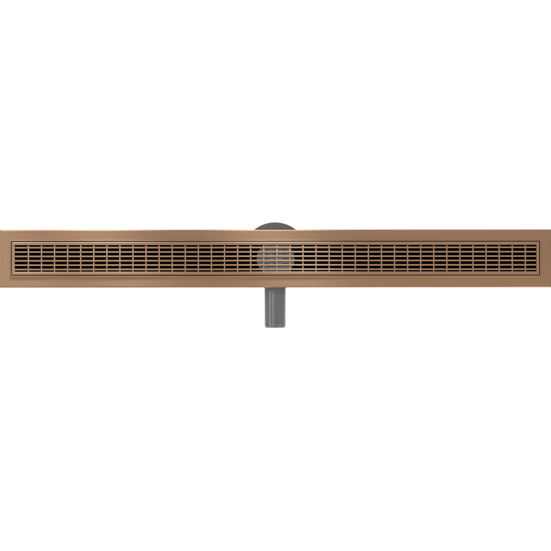 Mexen Flat 360° M33 drehbarer Linienabfluss 90 cm, gebürstetes Kupfer - 1C33090-40