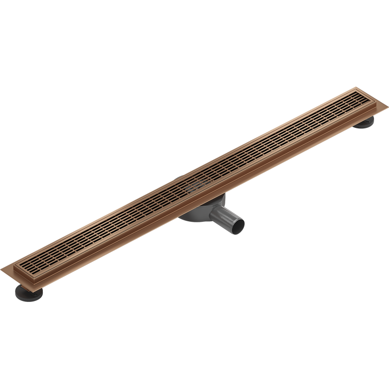 Mexen Flat 360° M33 drehbarer Linienabfluss 100 cm, gebürstetes Kupfer - 1C33100-40