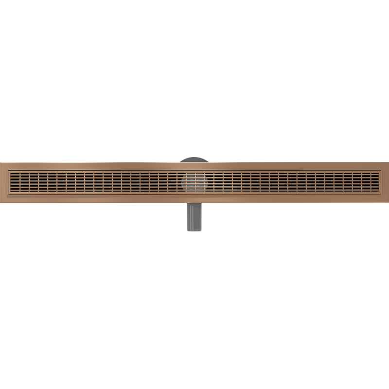 Mexen Flat 360° M33 drehbarer Linienabfluss 100 cm, gebürstetes Kupfer - 1C33100-40