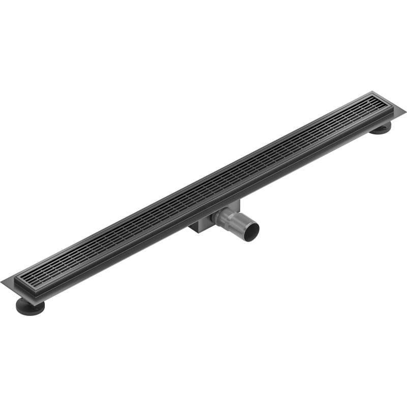 Mexen Flat M33 Linienablauf 80 cm, geschliffenes Gun Gray - 1E33080-15