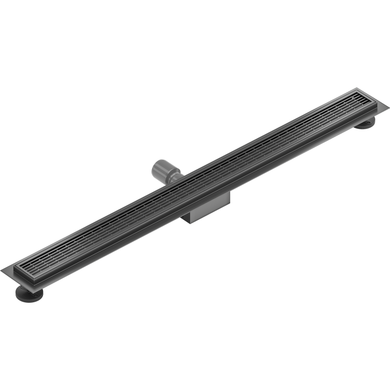 Mexen Flat M33 Linienablauf 90 cm, gebürstetes Gun-Grau - 1E33090-15