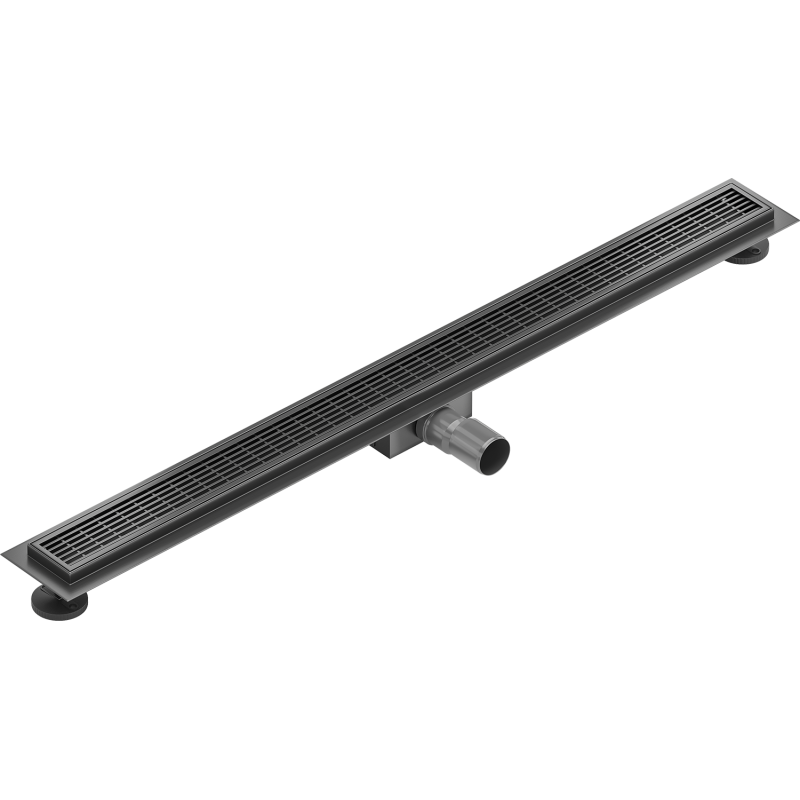 Mexen Flat M33 Linienablauf 90 cm, gebürstetes Gun-Grau - 1E33090-15