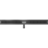 Mexen Flat M33 Linienablauf 90 cm, gebürstetes Gun-Grau - 1E33090-15