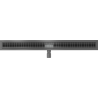 Mexen Flat M33 Linienablauf 100 cm, gebürstetes Waffengrau - 1E33100-15