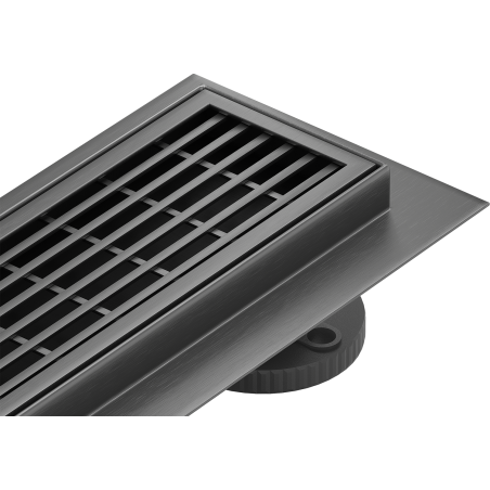 Mexen Flat 360° M33 Drehbarer Linienabfluss 60 cm, gebürstetes Gun Gray - 1E33060-40