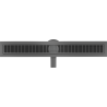 Mexen Flat 360° M33 drehbarer Linienablauf 70 cm, gebürstetes Gun Gray - 1E33070-40