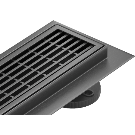 Mexen Flat 360° M33 Rotations-Bodenablauf 90 cm, gebürstetes Gun Gray - 1E33090-40