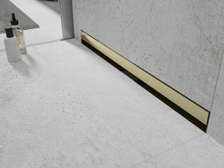 Mexen Flat Wall Wandablauf 2-in-1 110 cm, gold - 1530110
