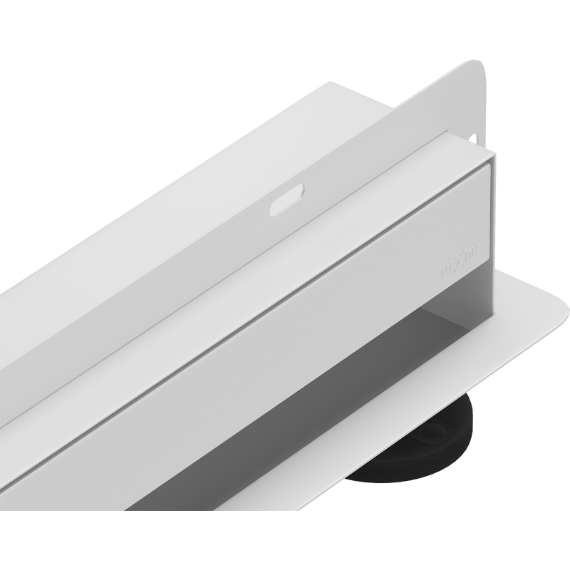 Mexen Flat Wall wandseitiger Linienablauf 2 in 1 110 cm, weiß - 1230110