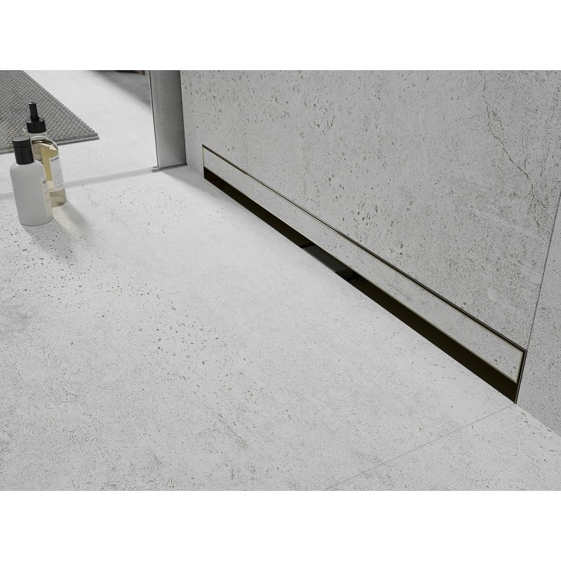 Mexen Flat Wall linearer Wandabfluss 2-in-1 50 cm, gold - 1530050