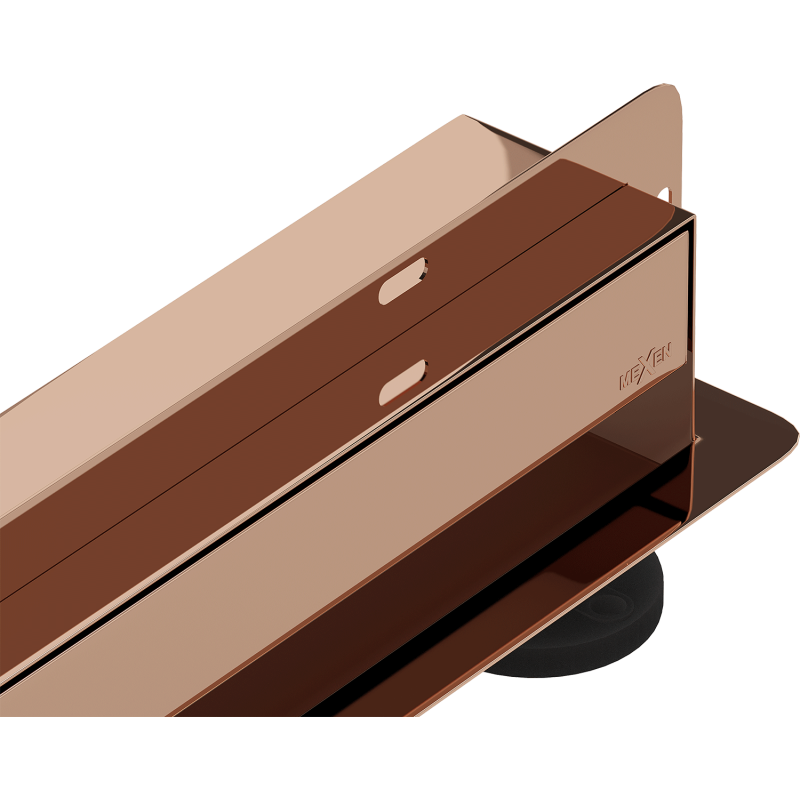 Mexen Flat Wall Wand-linearablauf 2-in-1 80 cm, Roségold - 1630080