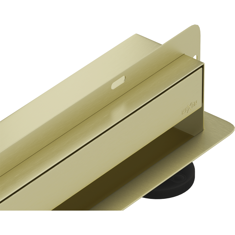 Mexen Flat Wall Wandlinie Abfluss 2-in-1 60 cm, gebürstet Gold - 1A30060