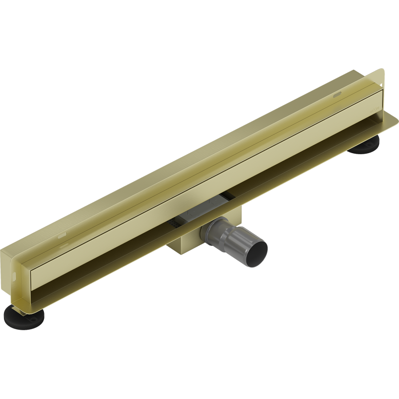 Mexen Flat Wall Wandlinie Abfluss 2-in-1 60 cm, gebürstet Gold - 1A30060