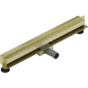 Mexen Flat Wall Wandlinie Abfluss 2-in-1 60 cm, gebürstet Gold - 1A30060
