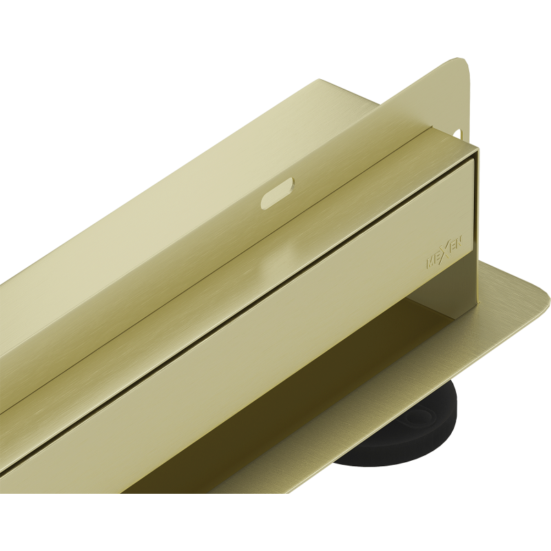Mexen Flat Wall lineare Wandablauf 2-in-1 110 cm, gebürstetes Gold - 1A30110