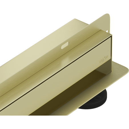 Mexen Flat Wall wandbündiger Linienablauf 2in1 120 cm, gebürstet gold - 1A30120