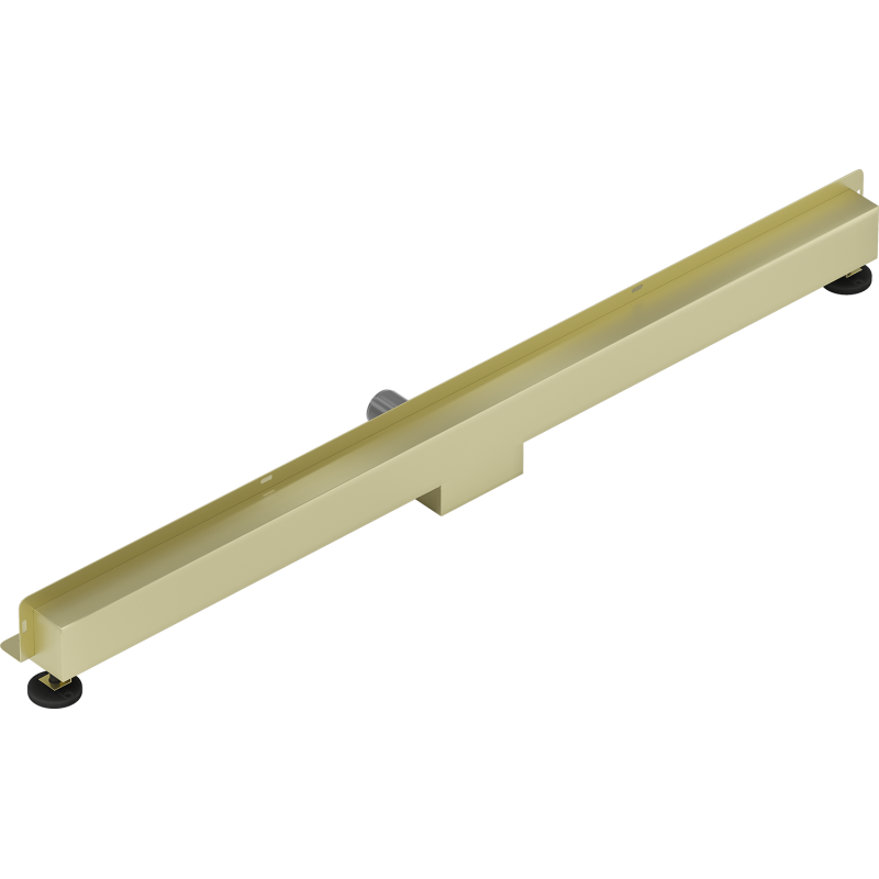 Mexen Flat Wall wandbündiger Linienablauf 2in1 120 cm, gebürstet gold - 1A30120