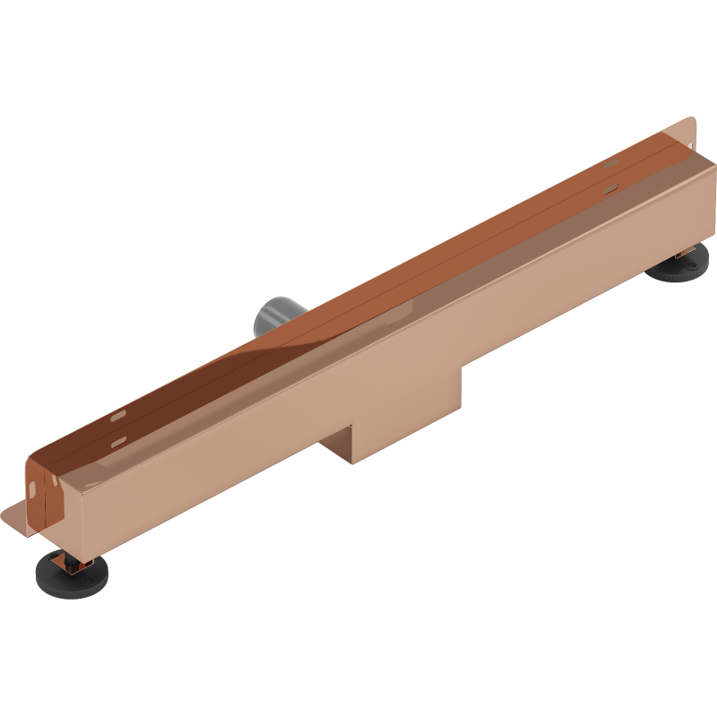 Mexen Flat Wall Wandabflusslinie 2-in-1 50 cm, Roségold - 1630050