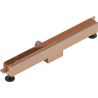 Mexen Flat Wall Wandabflusslinie 2-in-1 50 cm, Roségold - 1630050