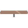 Mexen Flat Wall Wandabflusslinie 2-in-1 50 cm, Roségold - 1630050