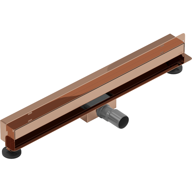 Mexen Flat Wall wandbündige Linienentwässerung 2-in-1 60 cm, Roségold - 1630060