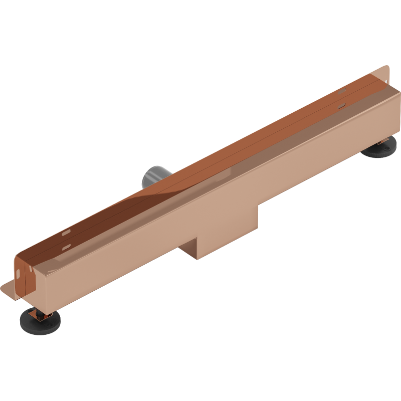 Mexen Flat Wall Wandlinearablauf 2-in-1 70 cm, Roségold - 1630070