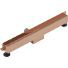 Mexen Flat Wall Wandlinearablauf 2-in-1 70 cm, Roségold - 1630070