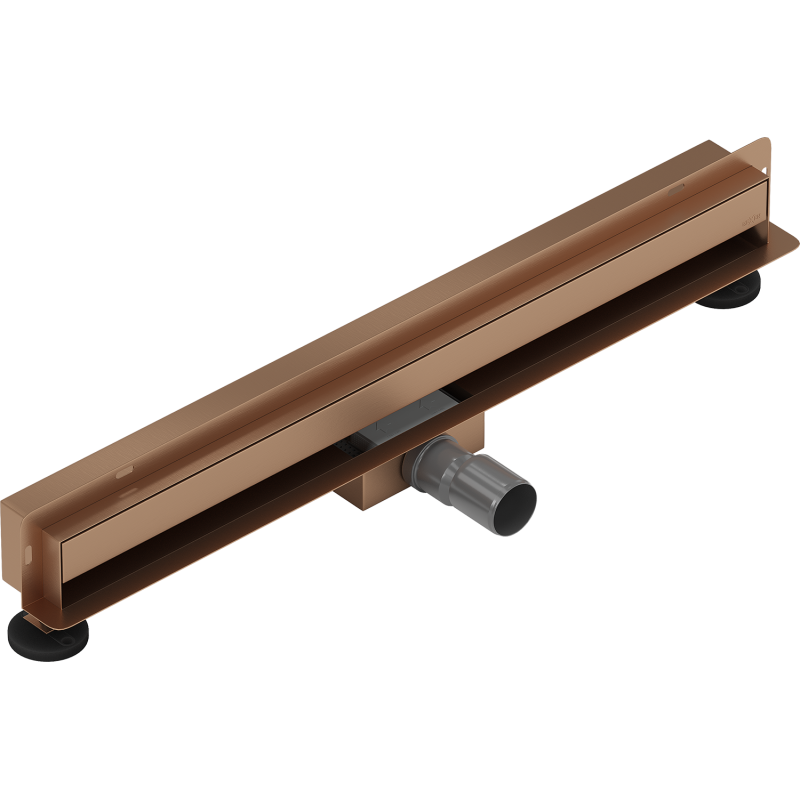 Mexen Flat Wall Wandlinienablauf 2-in-1 50 cm, gebürstetes Kupfer - 1C30050