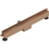 Mexen Flat Wall Wand Linearablauf 2-in-1 60 cm, gebürstetes Kupfer - 1C30060