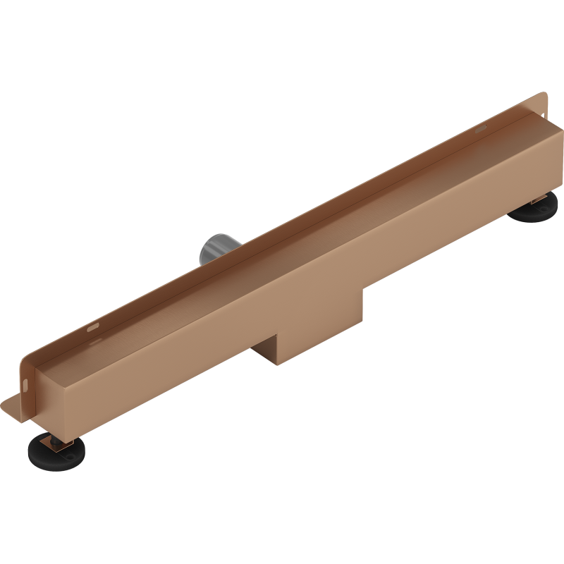 Mexen Flat Wall wandmontierter Linienablauf 2-in-1 70 cm, gebürstetes Kupfer - 1C30070