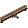 Mexen Flat Wall wandmontierter Linienablauf 2-in-1 70 cm, gebürstetes Kupfer - 1C30070