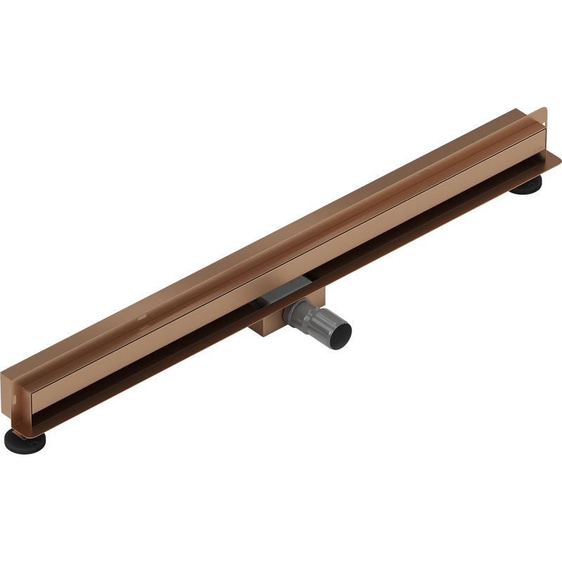 Mexen Flat Wall Wandbündige Linienablauf 2-in-1 90 cm, gebürstetes Kupfer - 1C30090