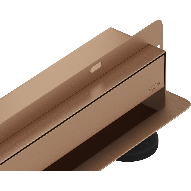 Mexen Flat Wall Wandlinienabfluss 2-in-1 100 cm, gebürstetes Kupfer - 1C30100