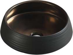 Mexen Ariana Aufsatzwaschbecken 43 x 43 cm, schwarz/gold - 22054366