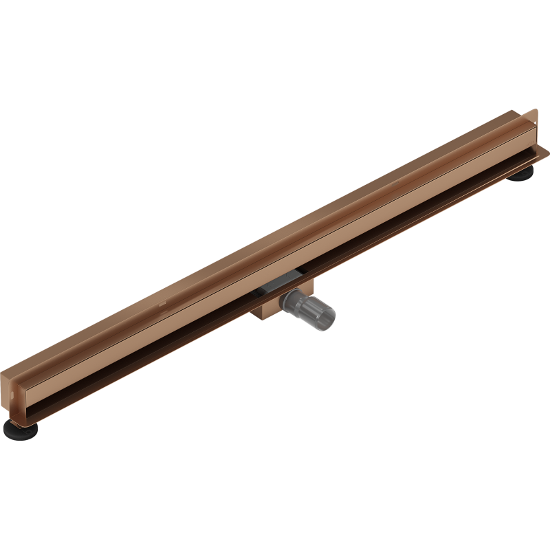 Mexen Flat Wall Wandlinienablauf 2in1 110 cm, gebürstetes Kupfer - 1C30110