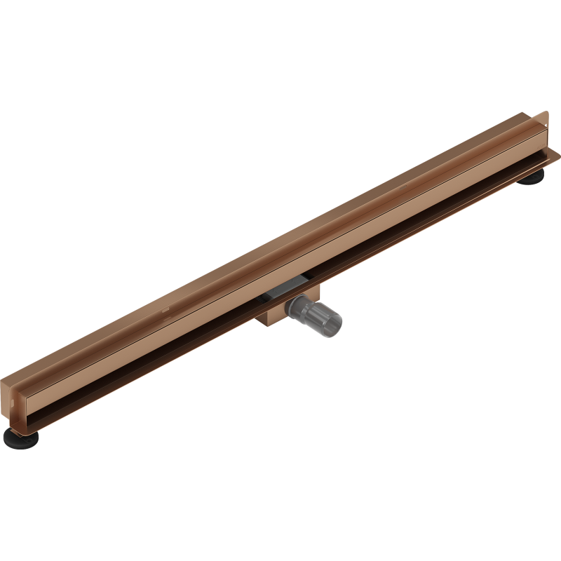 Mexen Flat Wall Linienwandablauf 2-in-1 120 cm, gebürstetes Kupfer - 1C30120