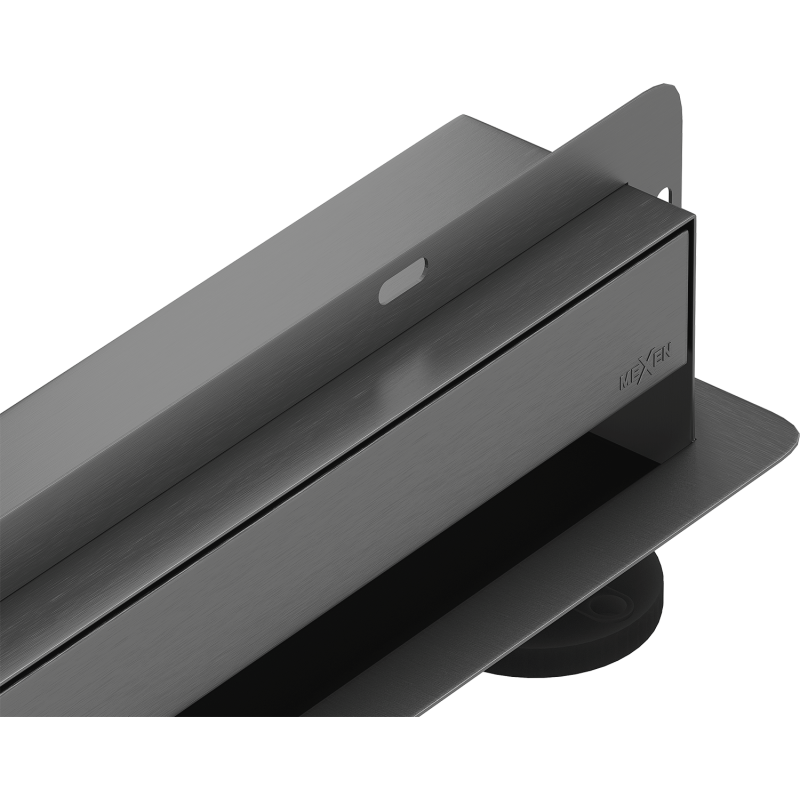 Mexen Flat Wall Wand-Linienablauf 2-in-1 80 cm, gebürstetes Gun Gray - 1E30080
