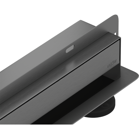Mexen Flat Wall wandmontierter Linienablauf 2-in-1 90 cm, gebürstetes Gun Gray - 1E30090