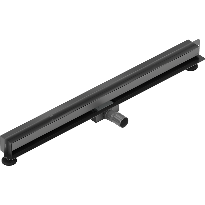 Mexen Flat Wall wandmontierter Linienablauf 2-in-1 90 cm, gebürstetes Gun Gray - 1E30090