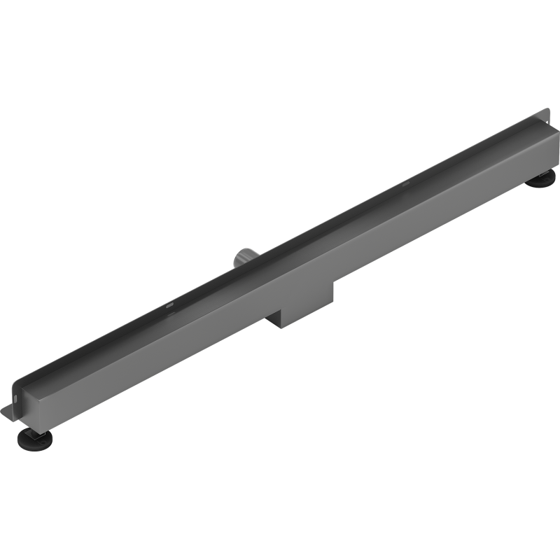 Mexen Flat Wall Wandseitige 2-in-1-Linienentwässerung 110 cm, gebürstetes Gun Grey - 1E30110